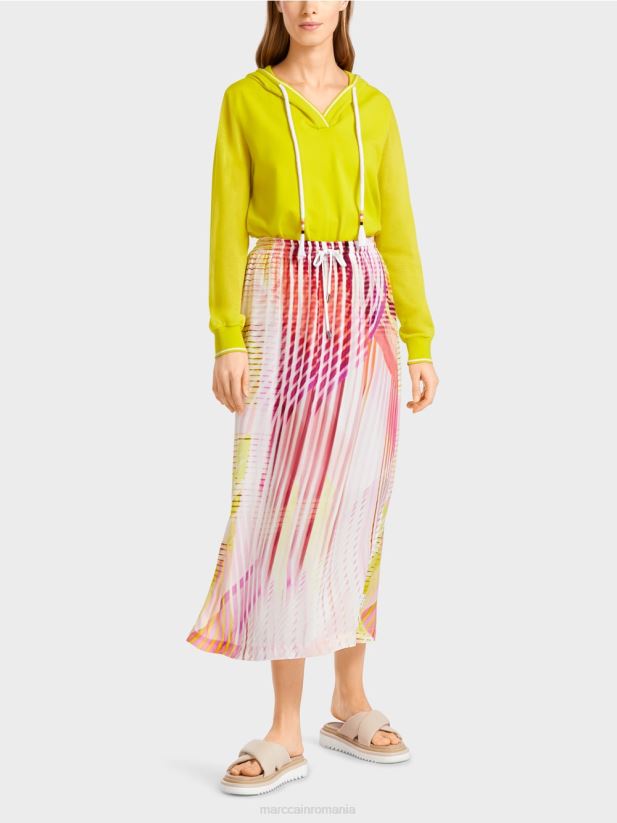 fustă colorată cu model în dungi Marc Cain var usor îmbrăcăminte 4826HH481