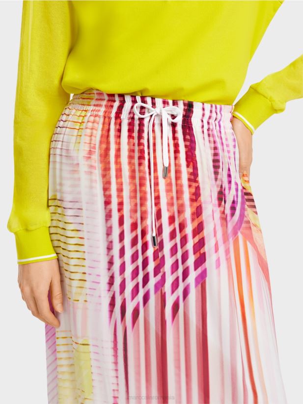 fustă colorată cu model în dungi Marc Cain var usor îmbrăcăminte 4826HH481