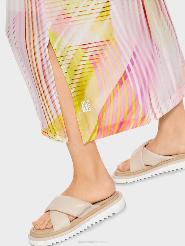 fustă colorată cu model în dungi Marc Cain var usor îmbrăcăminte 4826HH481