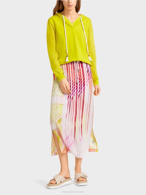 fustă colorată cu model în dungi Marc Cain var usor îmbrăcăminte 4826HH481