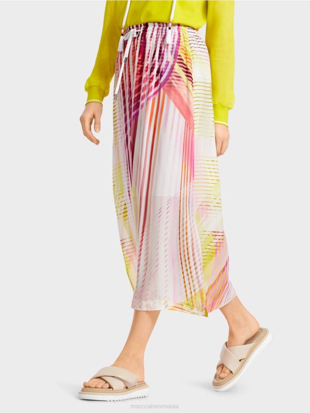 fustă colorată cu model în dungi Marc Cain var usor îmbrăcăminte 4826HH481