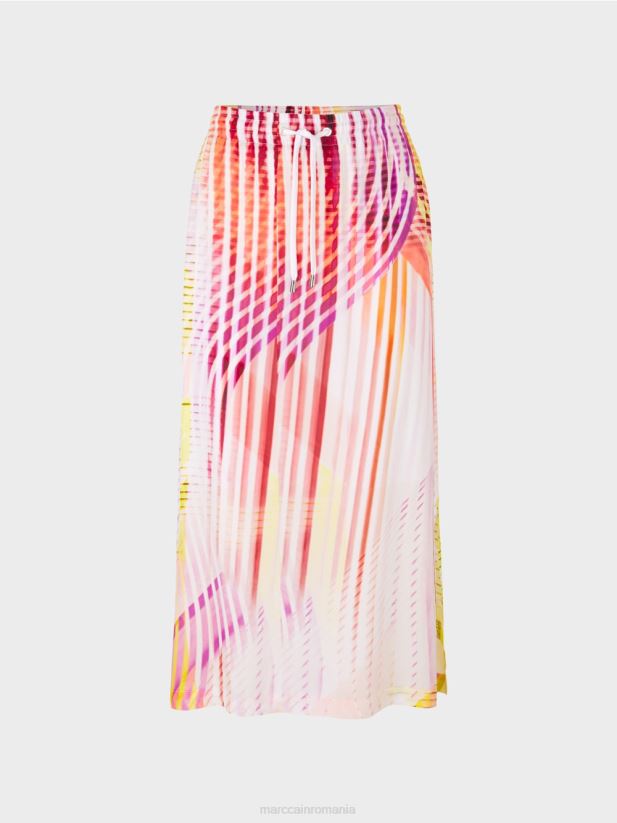 fustă colorată cu model în dungi Marc Cain var usor îmbrăcăminte 4826HH481