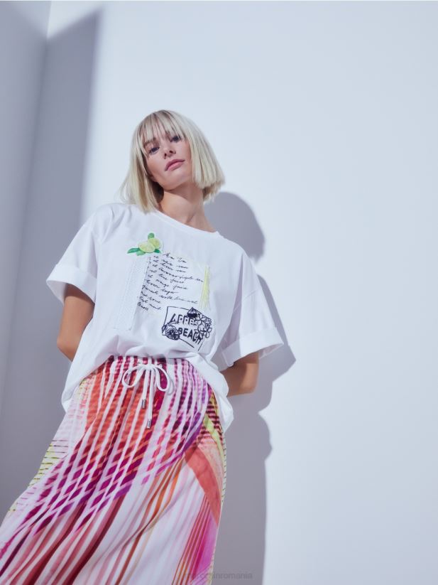 fustă colorată cu model în dungi Marc Cain var usor îmbrăcăminte 4826HH481