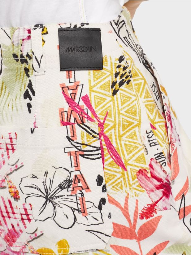 fustă mini „rethink together” cu imprimeu Marc Cain var usor îmbrăcăminte 4826HH479