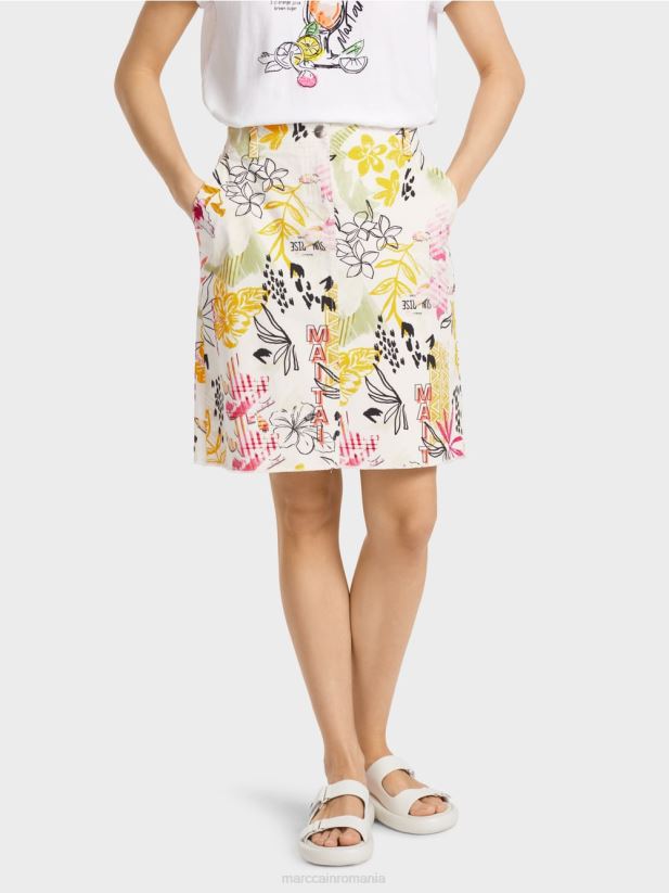 fustă mini „rethink together” cu imprimeu Marc Cain var usor îmbrăcăminte 4826HH479