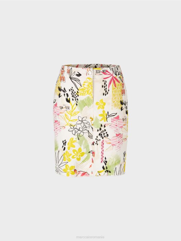 fustă mini „rethink together” cu imprimeu Marc Cain var usor îmbrăcăminte 4826HH479