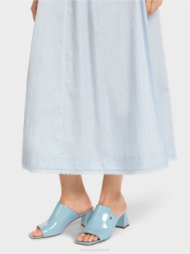 fustă învolburată Marc Cain albastru pudra deschis îmbrăcăminte 4826HH492