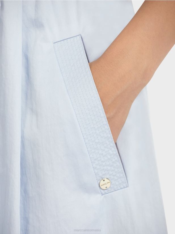 fustă învolburată Marc Cain albastru pudra deschis îmbrăcăminte 4826HH492