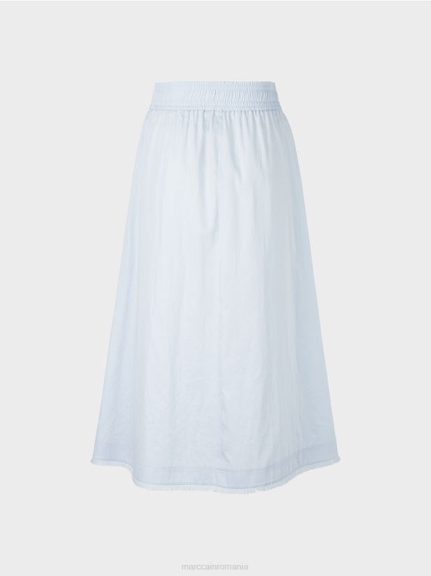 fustă învolburată Marc Cain albastru pudra deschis îmbrăcăminte 4826HH492