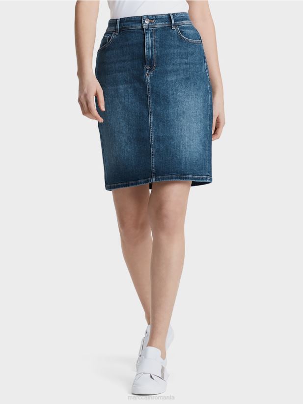 fusta creion din denim Marc Cain denim albastru închis îmbrăcăminte 4826HH519