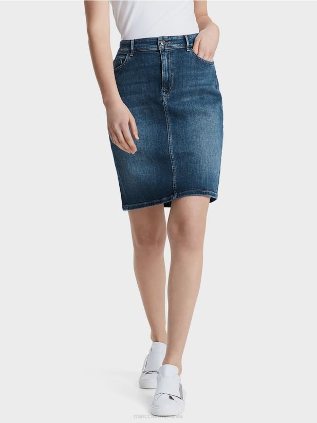 fusta creion din denim Marc Cain denim albastru închis îmbrăcăminte 4826HH519