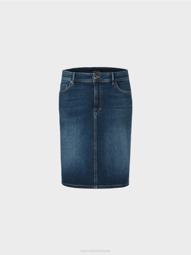 fusta creion din denim Marc Cain denim albastru închis îmbrăcăminte 4826HH519