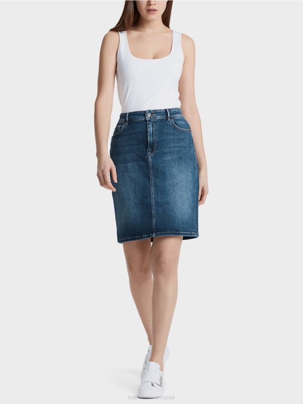 fusta creion din denim Marc Cain denim albastru închis îmbrăcăminte 4826HH519