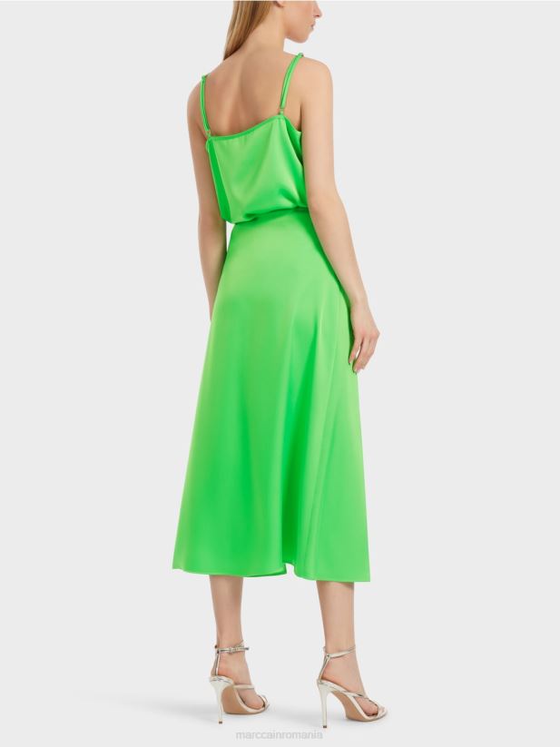 fusta cu efect wrap Marc Cain verde măr închis îmbrăcăminte 4826HH458