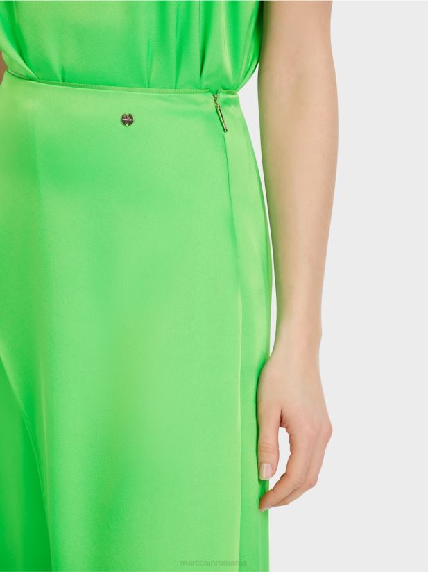 fusta cu efect wrap Marc Cain verde măr închis îmbrăcăminte 4826HH458