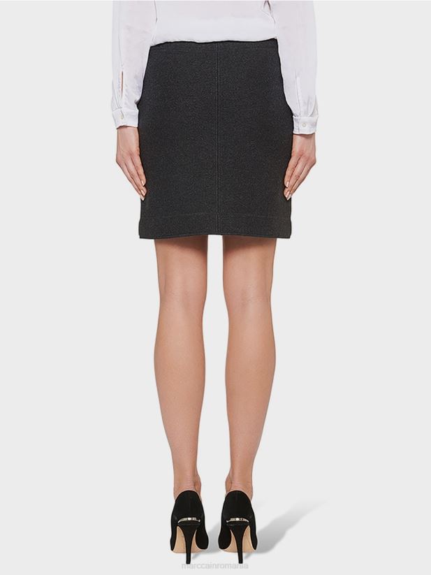 fusta cu linii curate Marc Cain anthrazit îmbrăcăminte 4826HH521