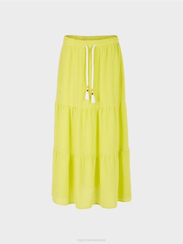 fusta cu volan cu snur Marc Cain var usor îmbrăcăminte 4826HH482