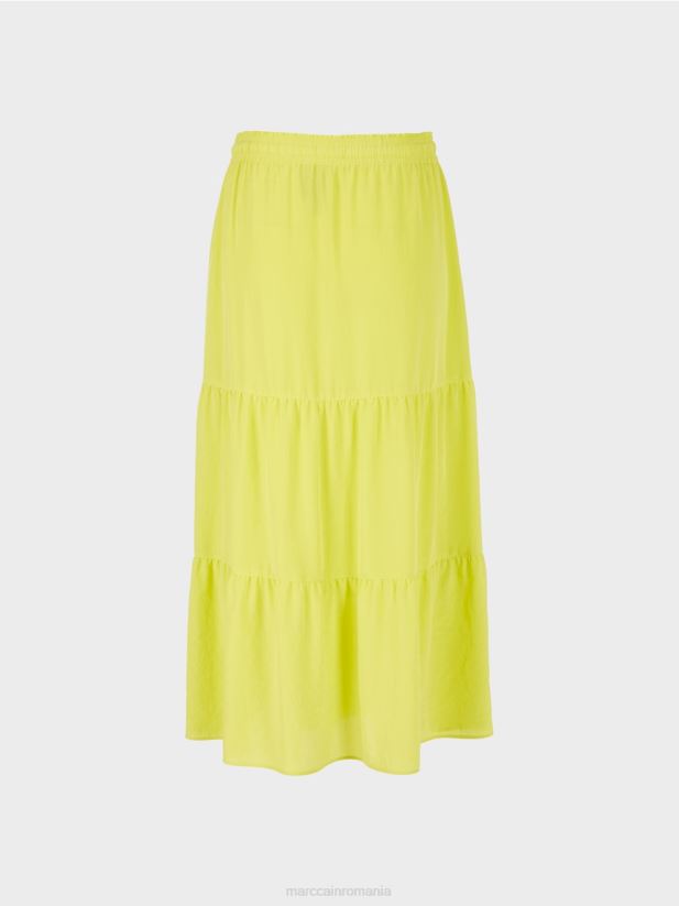 fusta cu volan cu snur Marc Cain var usor îmbrăcăminte 4826HH482