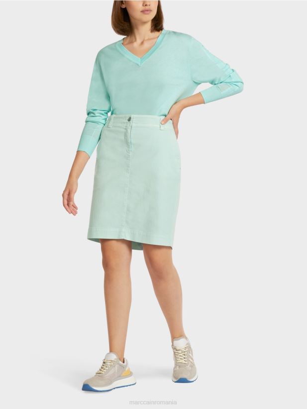 fusta din denim „regândiți împreună”. Marc Cain luminator moale îmbrăcăminte 4826HH497