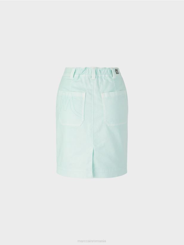 fusta din denim „regândiți împreună”. Marc Cain luminator moale îmbrăcăminte 4826HH497