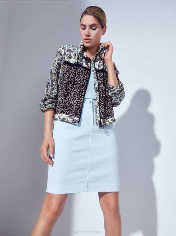 fusta din denim „regândiți împreună”. Marc Cain luminator moale îmbrăcăminte 4826HH497