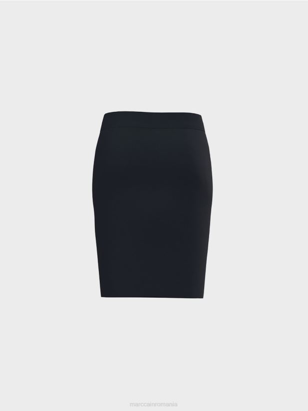 fusta din jerse elastic Marc Cain albastru miezul nopții îmbrăcăminte 4826HH516