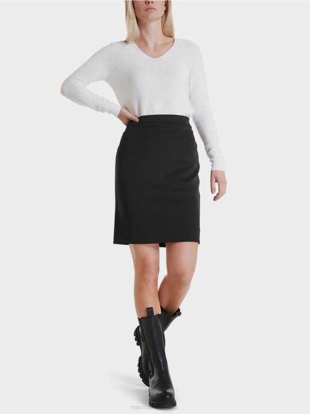 fusta din jerse elastic Marc Cain negru îmbrăcăminte 4826HH515