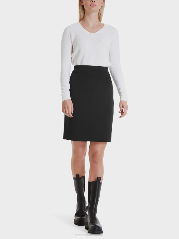 fusta din jerse elastic Marc Cain negru îmbrăcăminte 4826HH515