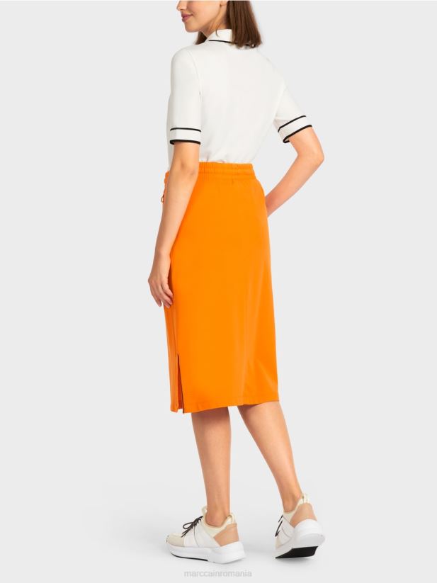 fusta din jerseu sportiv Marc Cain portocaliu deschis îmbrăcăminte 4826HH502