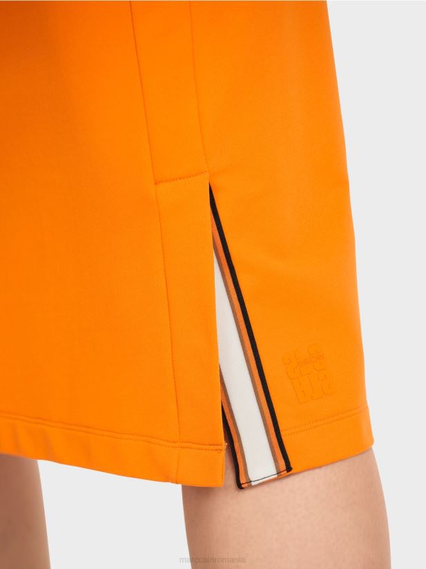 fusta din jerseu sportiv Marc Cain portocaliu deschis îmbrăcăminte 4826HH502