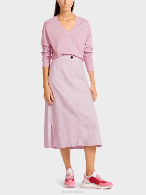 fusta evazata Marc Cain lavandă ușoară îmbrăcăminte 4826HH489