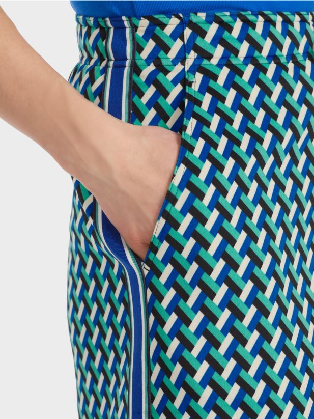 fusta evazata cu design integral Marc Cain smalț îmbrăcăminte 4826HH457