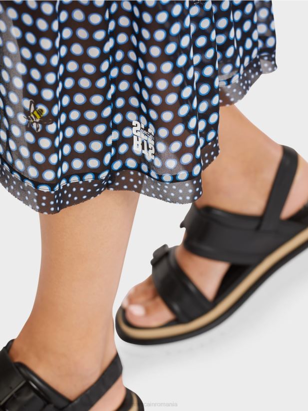 fusta lata cu buline din vascoza Marc Cain negru îmbrăcăminte 4826HH505