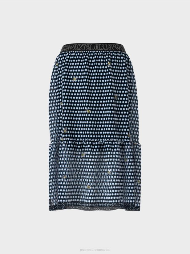 fusta lata cu buline din vascoza Marc Cain negru îmbrăcăminte 4826HH505