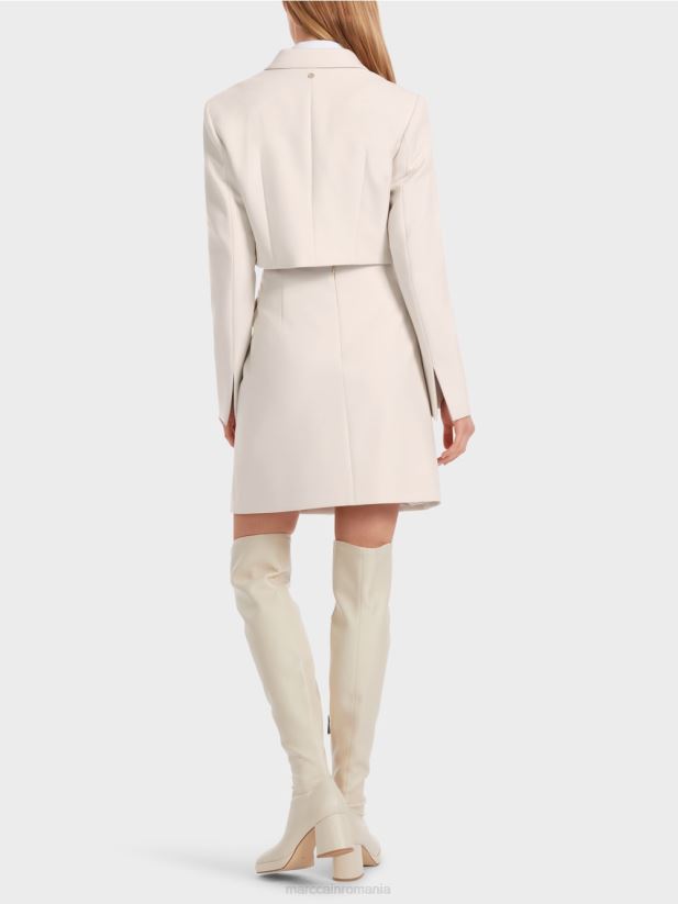 fusta mini cu placheta cu nasturi Marc Cain fum îmbrăcăminte 4826HH459