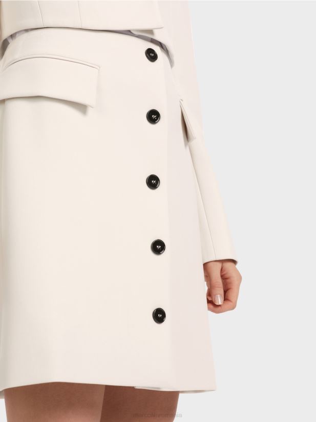 fusta mini cu placheta cu nasturi Marc Cain fum îmbrăcăminte 4826HH459