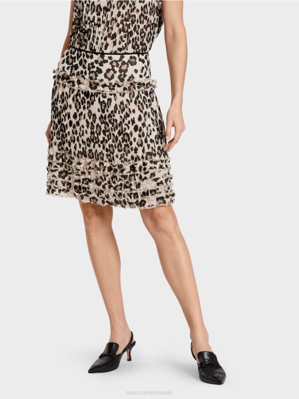 fusta mini cu pliuri Marc Cain negru îmbrăcăminte 4826HH488