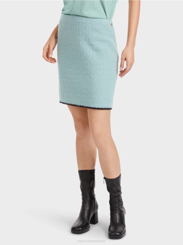 fusta mini tricotata in germania Marc Cain albastru închis la cer îmbrăcăminte 4826HH471