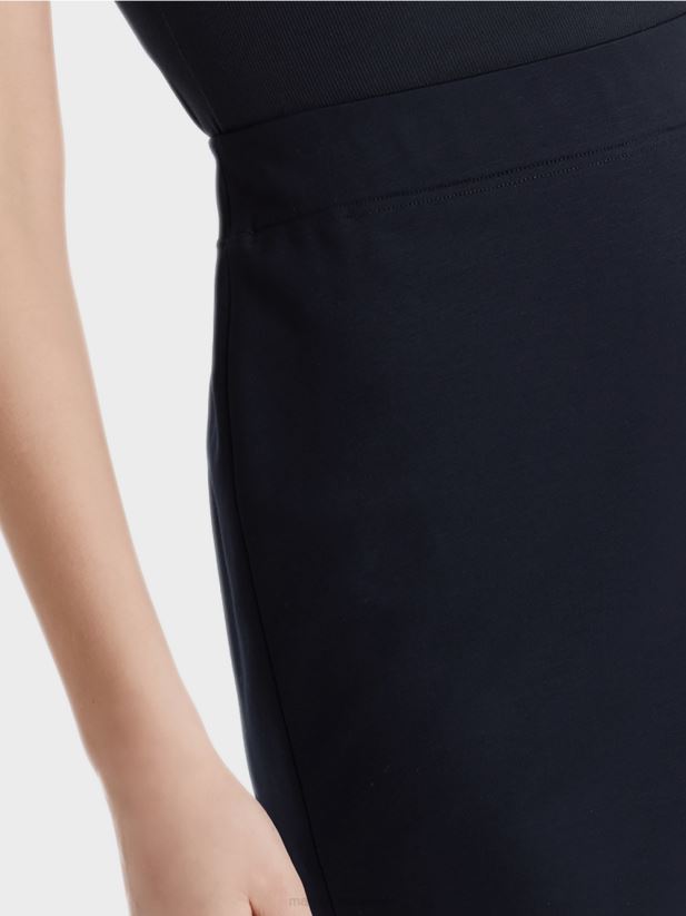 fusta pana la genunchi Marc Cain albastru miezul nopții îmbrăcăminte 4826HH518