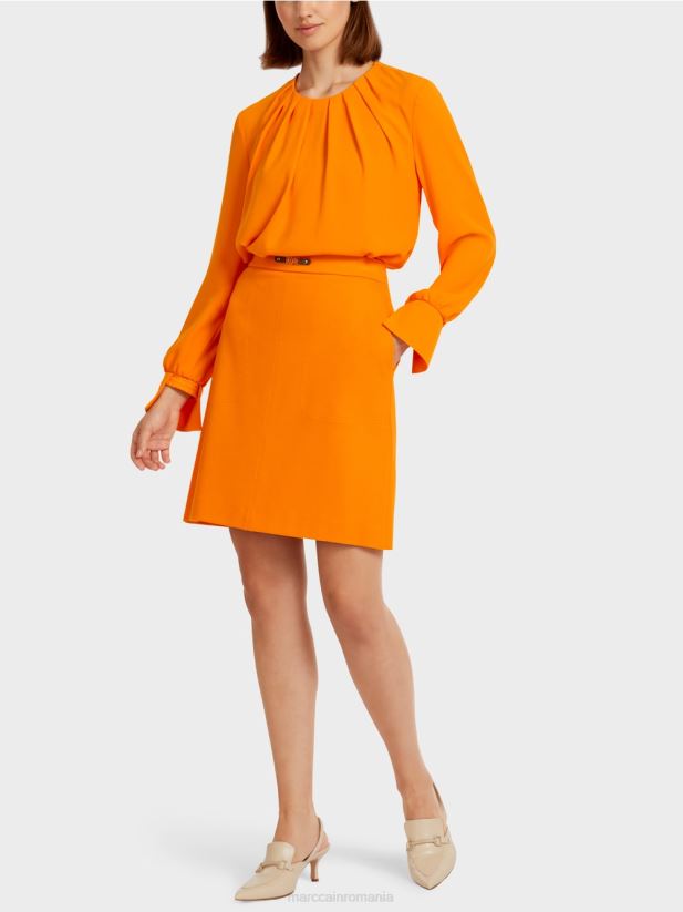 fusta slim-fit cu lant mc decorativ Marc Cain portocaliu limpede îmbrăcăminte 4826HH512