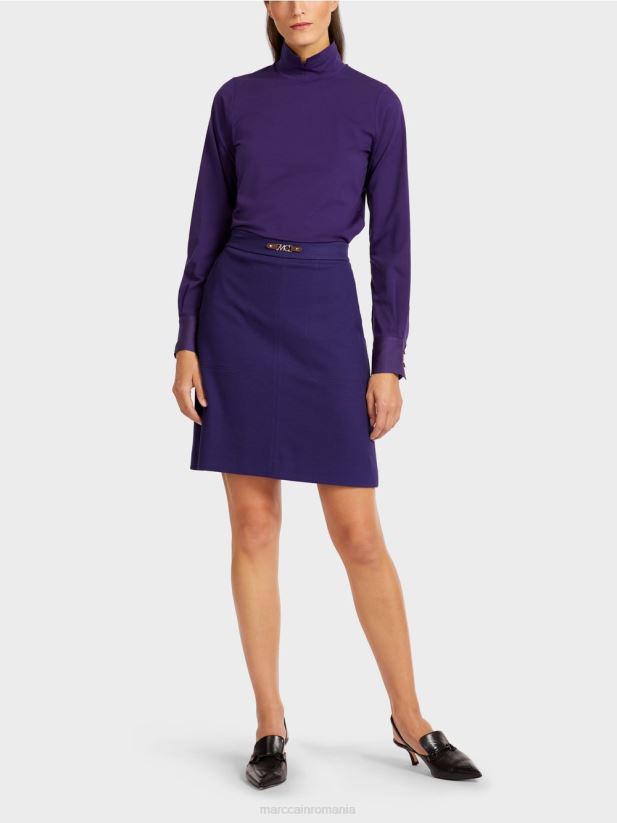 fusta slim-fit cu lant mc decorativ Marc Cain purpuriu regal îmbrăcăminte 4826HH514