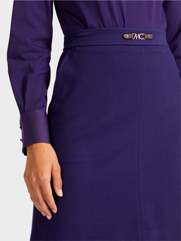 fusta slim-fit cu lant mc decorativ Marc Cain purpuriu regal îmbrăcăminte 4826HH514