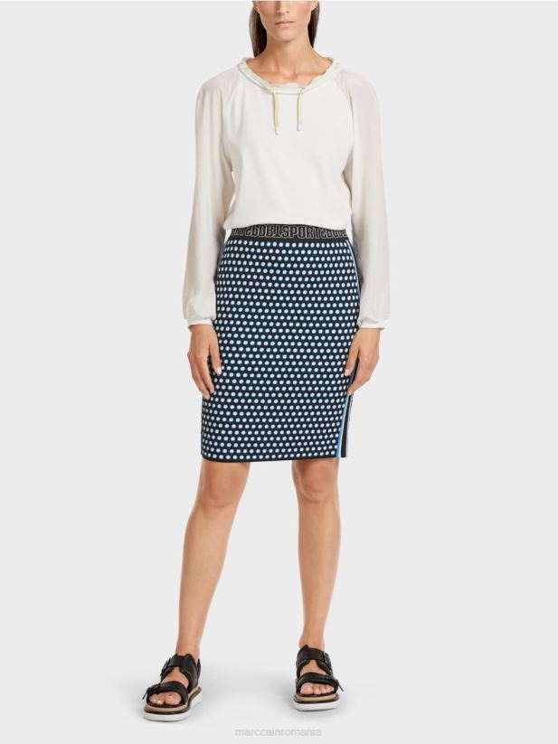 fusta "tricotata in germania" Marc Cain negru îmbrăcăminte 4826HH507