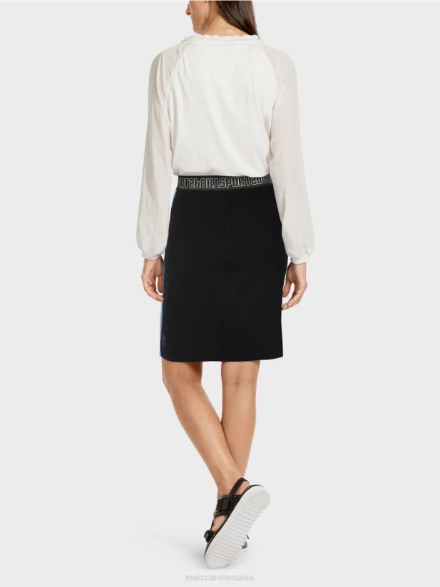 fusta \"tricotata in germania\" Marc Cain negru îmbrăcăminte 4826HH507