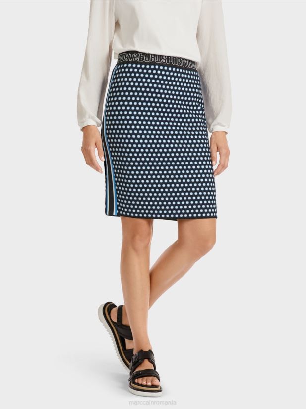 fusta \"tricotata in germania\" Marc Cain negru îmbrăcăminte 4826HH507