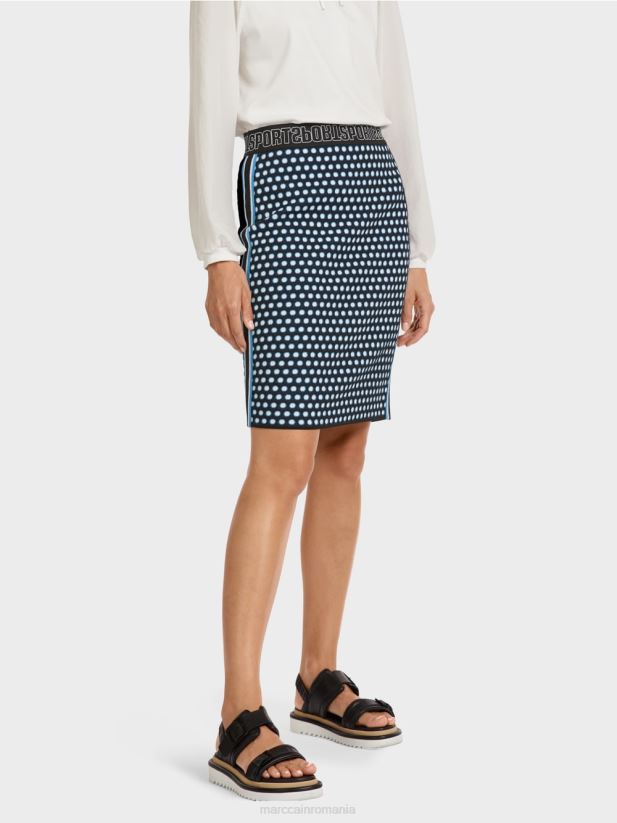 fusta \"tricotata in germania\" Marc Cain negru îmbrăcăminte 4826HH507