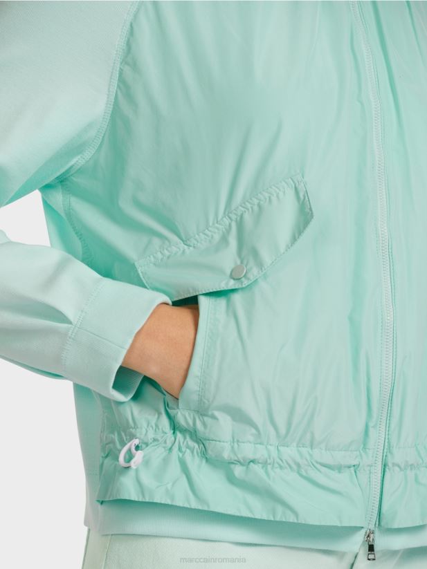 bluză moale din țesătură fină cu nervuri Marc Cain luminator moale îmbrăcăminte 4826HH405