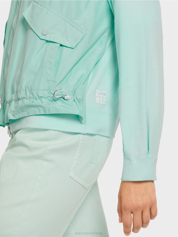 bluză moale din țesătură fină cu nervuri Marc Cain luminator moale îmbrăcăminte 4826HH405