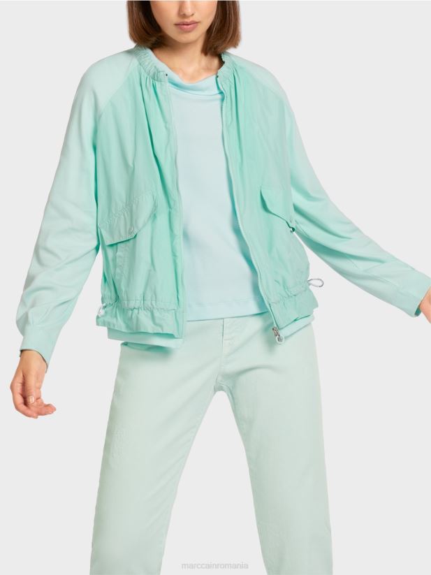 bluză moale din țesătură fină cu nervuri Marc Cain luminator moale îmbrăcăminte 4826HH405