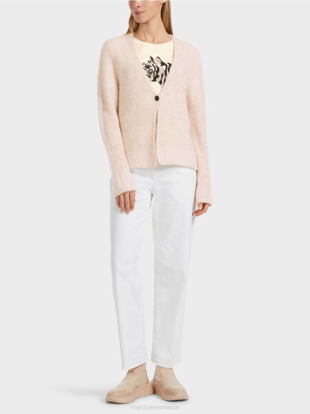 cardigan 100% fabricat in Germania Marc Cain lapte de migdale îmbrăcăminte 4826HH315